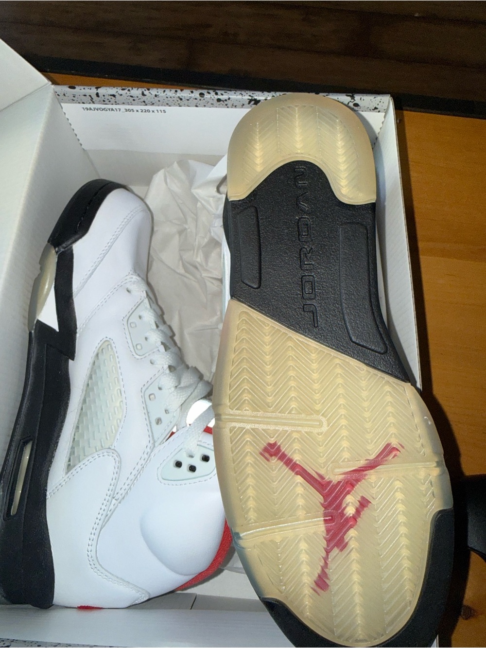 Jordan Retro Sneakers — White/Black/Red Accent